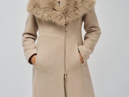 Chaqueta de paño Grace con pelo