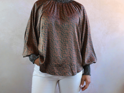 Blusa cuello fruncido