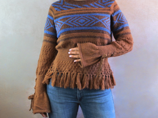 Jersey de punto con diseño geométrico