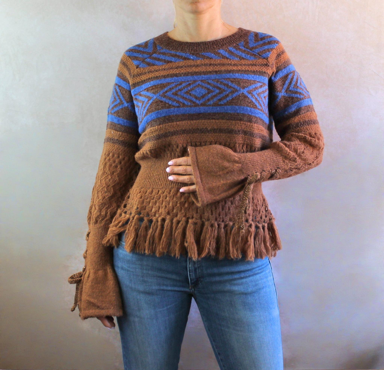 Jersey de punto con diseño geométrico