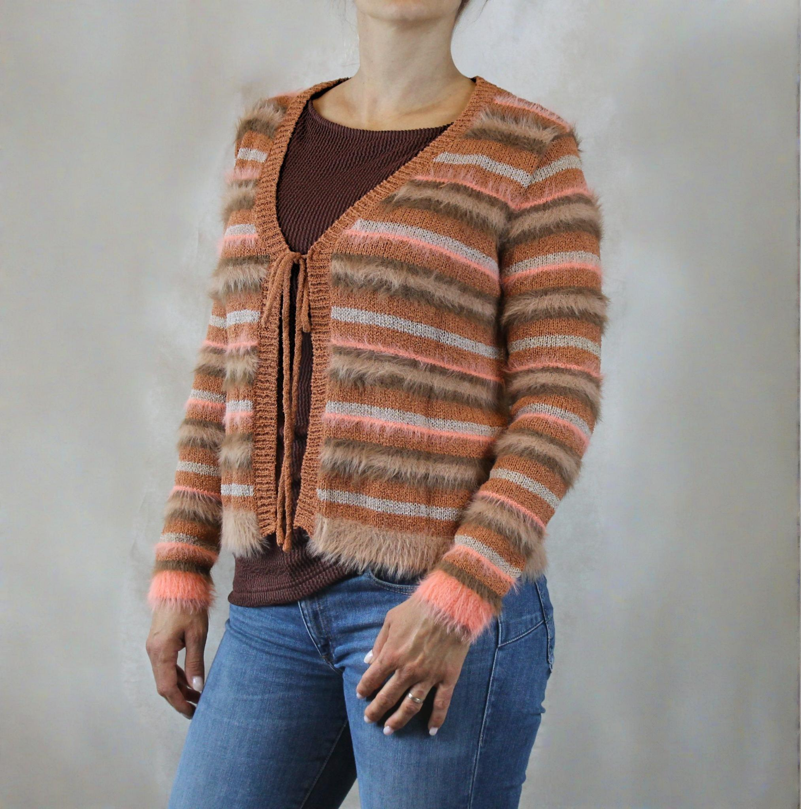 Chaqueta de punto efecto pelo - Imagen 2