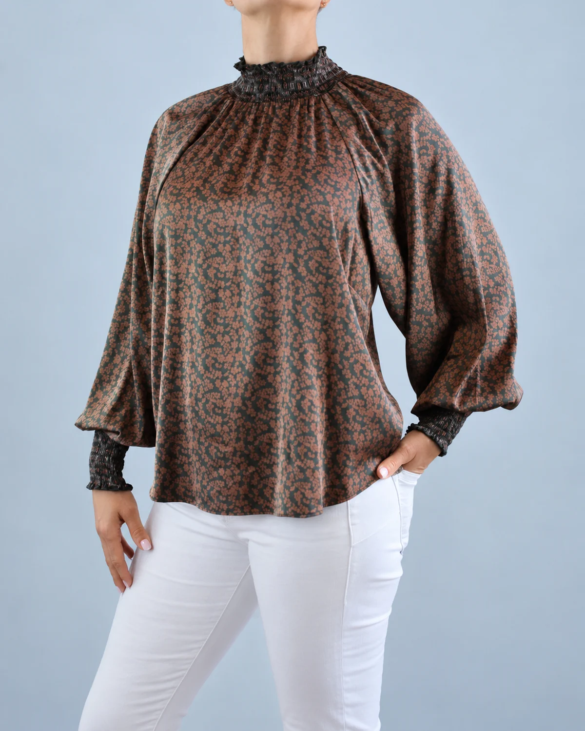 Blusa cuello fruncido - Imagen 2