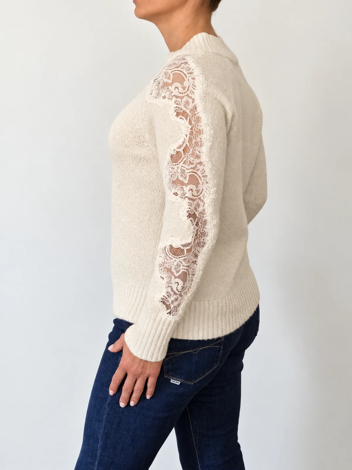 Jersey con encaje floral - Imagen 2