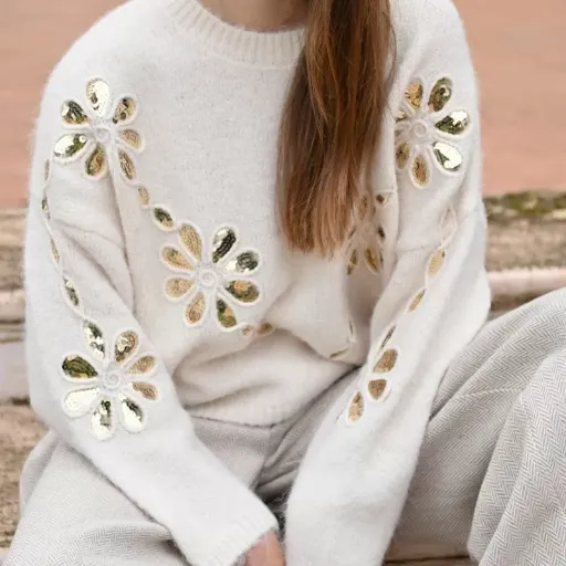 Jersey detalle flores - Imagen 2