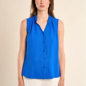 Camisa manga sisa azul