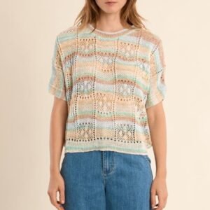 Jersey manga corta estampado rayas