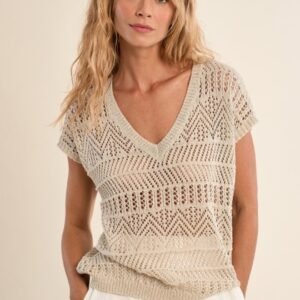 Jersey calado manga corta