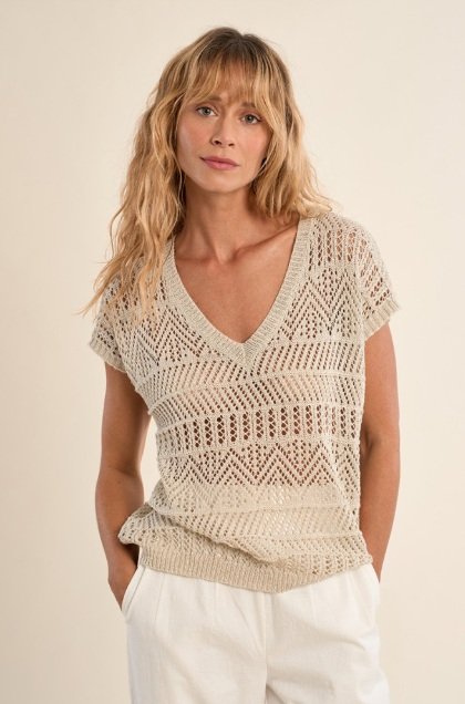 Jersey calado manga corta