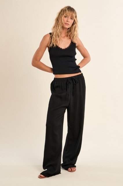 Pantalón largo con lazada