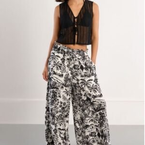Pantalón ancho con estampado