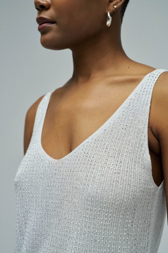 TOP DE PUNTO CON LUREX BLANCO IV