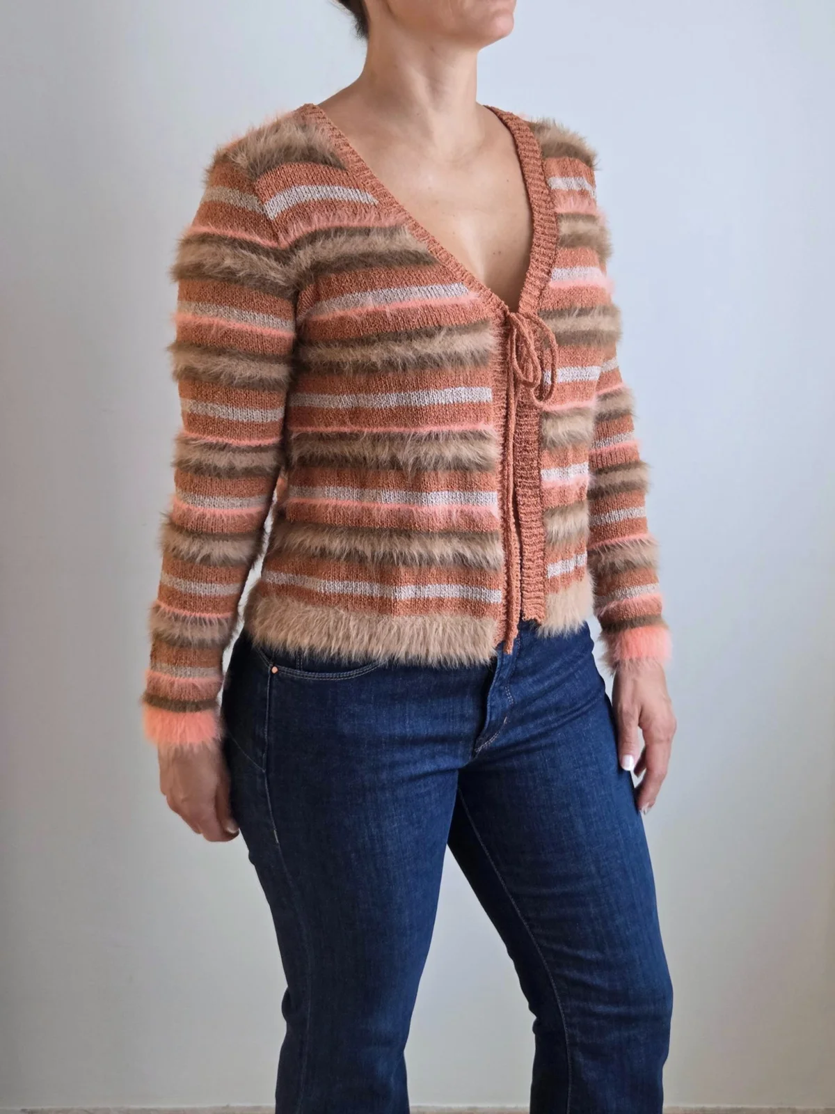 Chaqueta de punto efecto pelo - Imagen 3