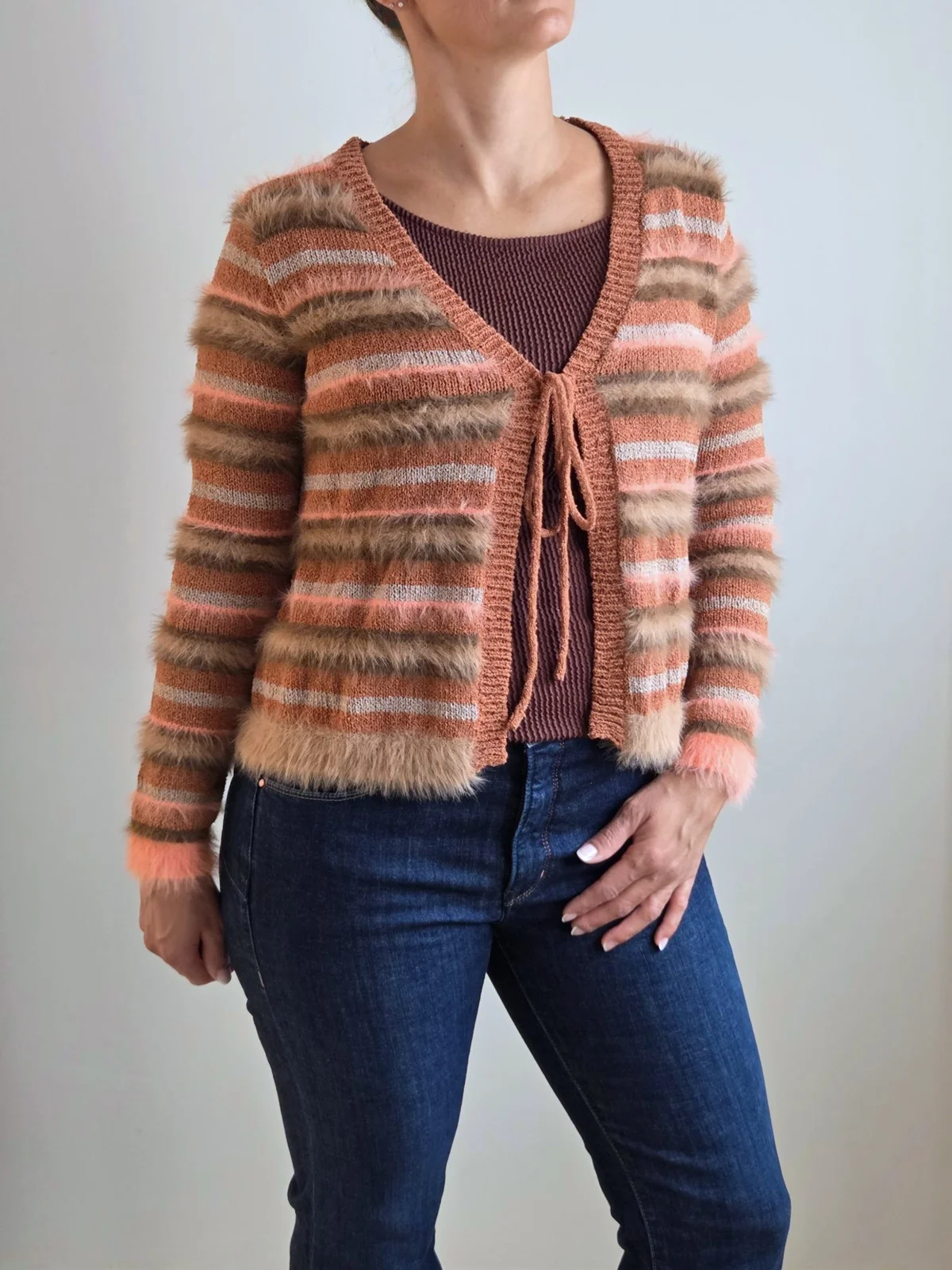Chaqueta de punto efecto pelo - Imagen 2