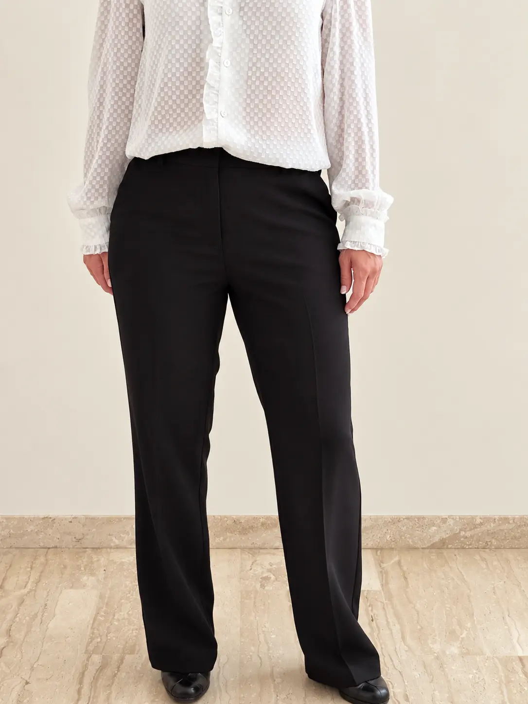 Pantalón recto tobillero