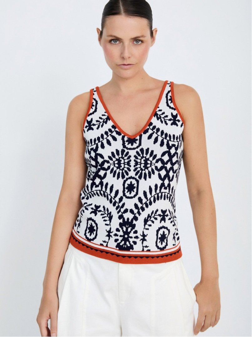 TOP PUNTO JACQUARD